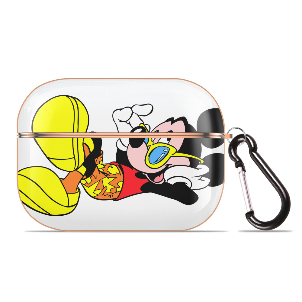 （画像用） ミッキーマウス Mickey Mouse 【AirPods Pro用】ハードシェル保護ケース｜耐衝撃・防指紋・カラビナ付き商品仕様