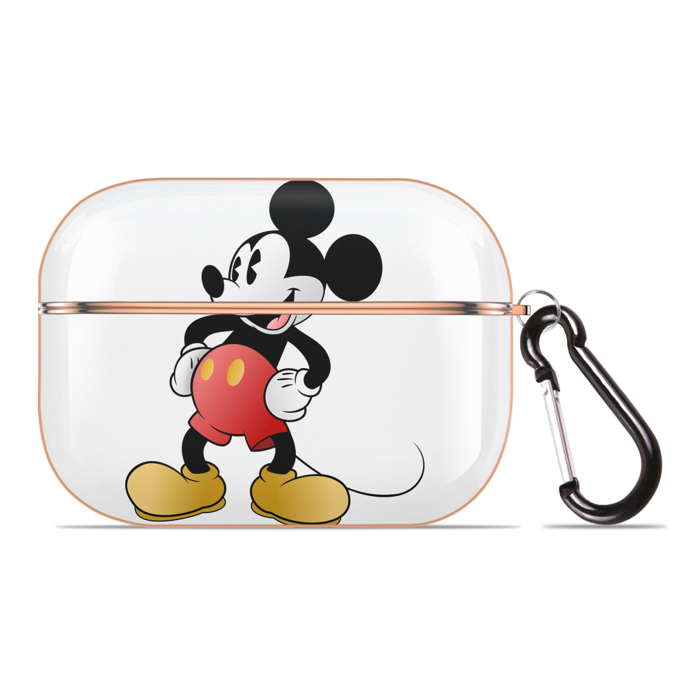 （画像用） ミッキーマウス Mickey Mouse 【AirPods Pro用】ハードシェル保護ケース｜耐衝撃・防指紋・カラビナ付き商品仕様