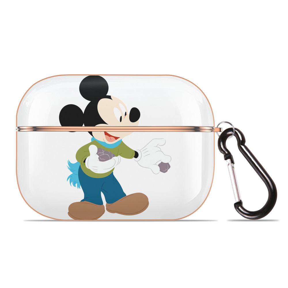 （画像用） ミッキーマウス Mickey Mouse 【AirPods Pro用】ハードシェル保護ケース｜耐衝撃・防指紋・カラビナ付き商品仕様
