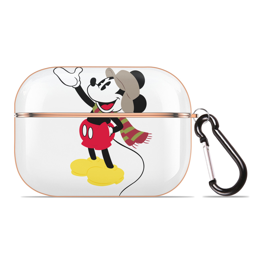 （画像用） ミッキーマウス Mickey Mouse 【AirPods Pro用】ハードシェル保護ケース｜耐衝撃・防指紋・カラビナ付き商品仕様