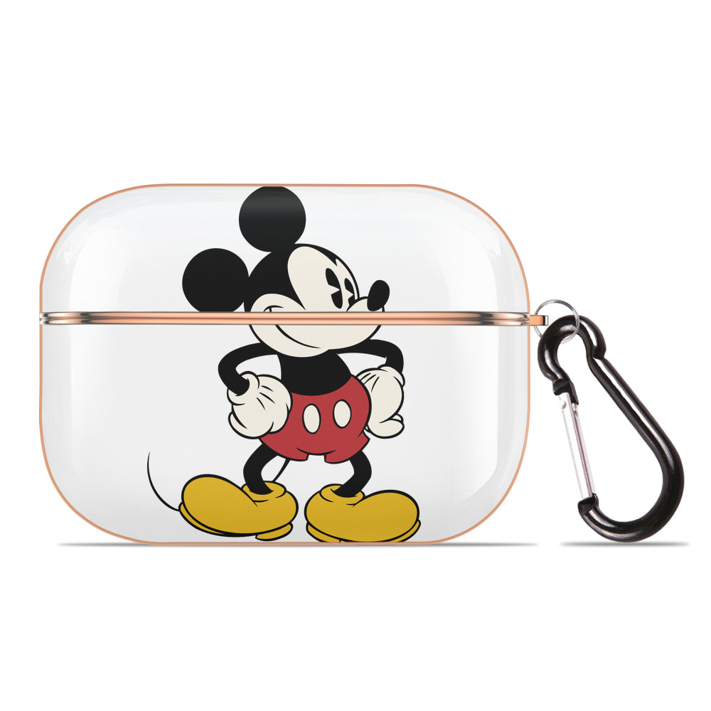 （画像用） ミッキーマウス Mickey Mouse 【AirPods Pro用】ハードシェル保護ケース｜耐衝撃・防指紋・カラビナ付き商品仕様