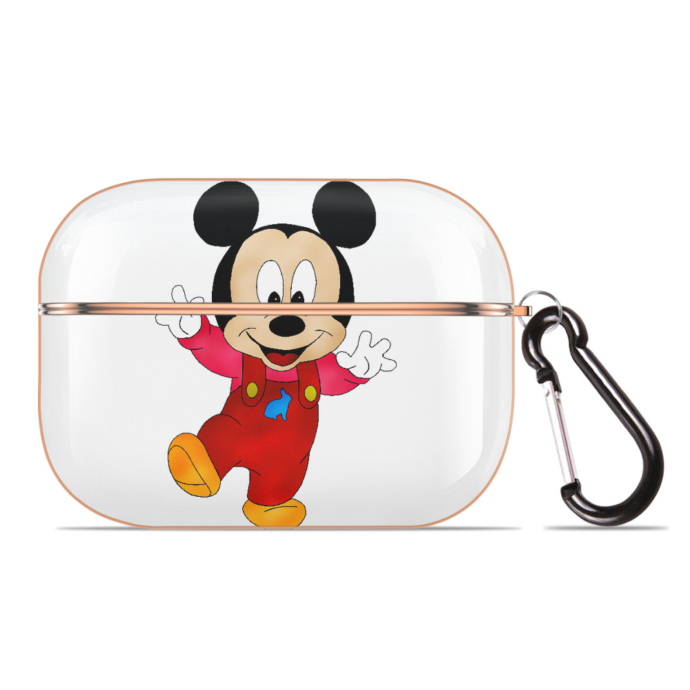 （画像用） ミッキーマウス Mickey Mouse 【AirPods Pro用】ハードシェル保護ケース｜耐衝撃・防指紋・カラビナ付き商品仕様