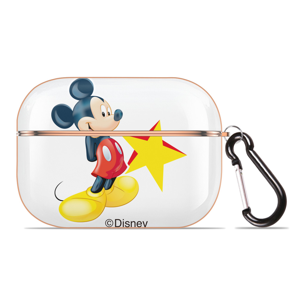 （画像用） ミッキーマウス Mickey Mouse 【AirPods Pro用】ハードシェル保護ケース｜耐衝撃・防指紋・カラビナ付き商品仕様