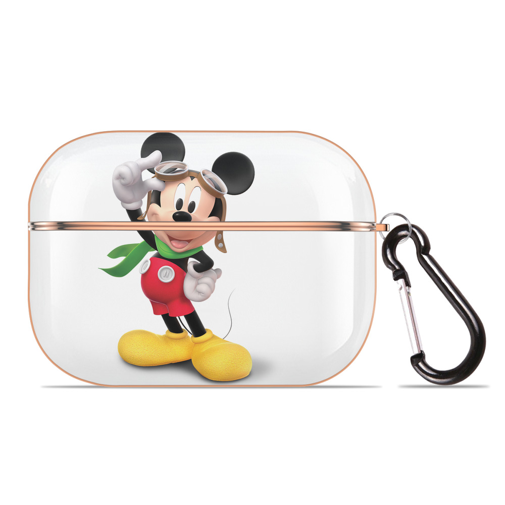 （画像用） ミッキーマウス Mickey Mouse 【AirPods Pro用】ハードシェル保護ケース｜耐衝撃・防指紋・カラビナ付き商品仕様