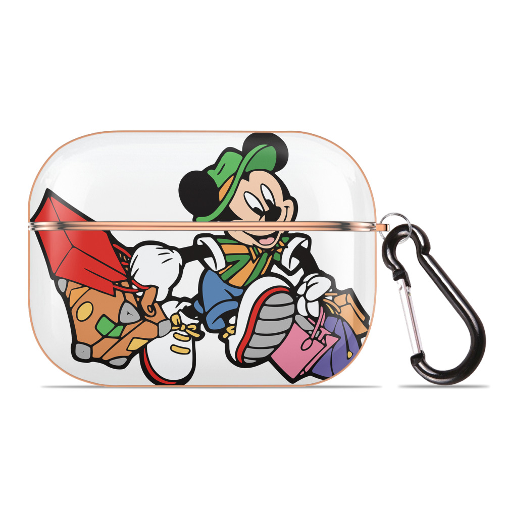 （画像用） ミッキーマウス Mickey Mouse 【AirPods Pro用】ハードシェル保護ケース｜耐衝撃・防指紋・カラビナ付き商品仕様