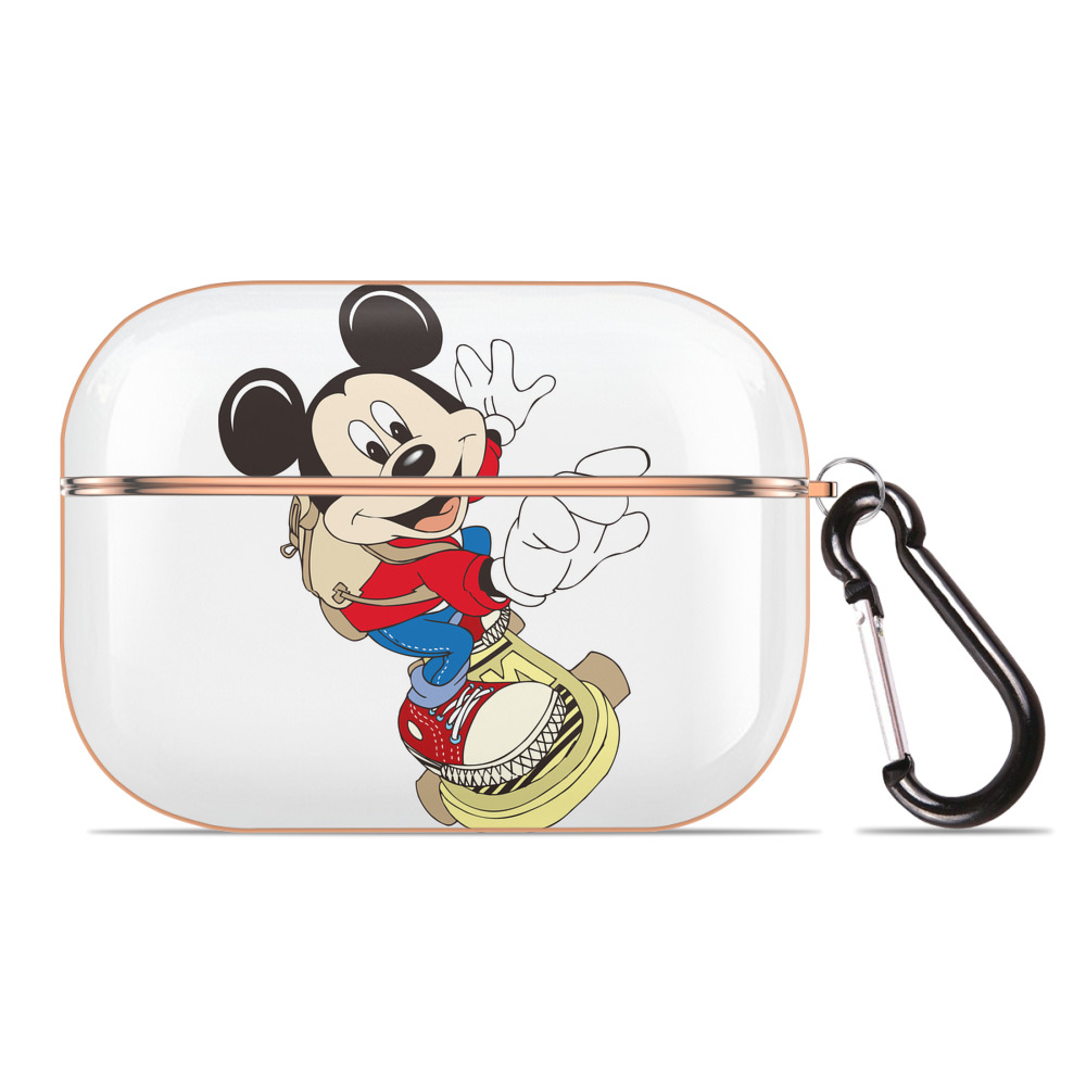 （画像用） ミッキーマウス Mickey Mouse 【AirPods Pro用】ハードシェル保護ケース｜耐衝撃・防指紋・カラビナ付き商品仕様