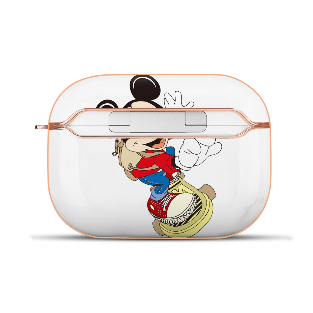 （画像用） ミッキーマウス Mickey Mouse 【AirPods Pro用】ハードシェル保護ケース｜耐衝撃・防指紋・カラビナ付き商品仕様