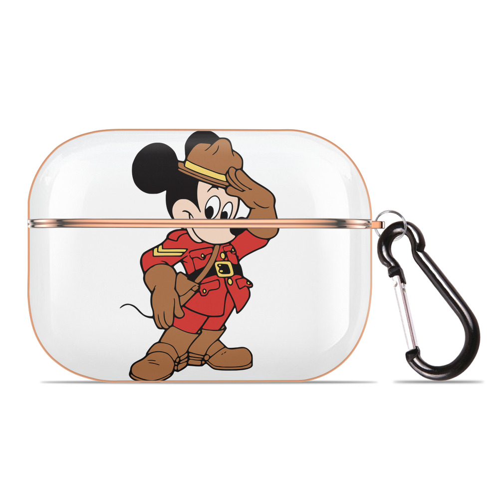 （画像用） ミッキーマウス Mickey Mouse 【AirPods Pro用】ハードシェル保護ケース｜耐衝撃・防指紋・カラビナ付き商品仕様