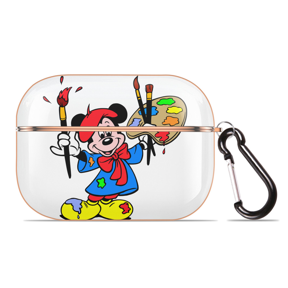 （画像用） ミッキーマウス Mickey Mouse 【AirPods Pro用】ハードシェル保護ケース｜耐衝撃・防指紋・カラビナ付き商品仕様