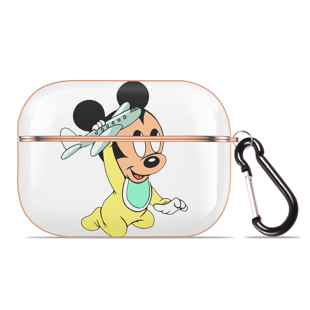 （画像用） ミッキーマウス Mickey Mouse 【AirPods Pro用】ハードシェル保護ケース｜耐衝撃・防指紋・カラビナ付き商品仕様