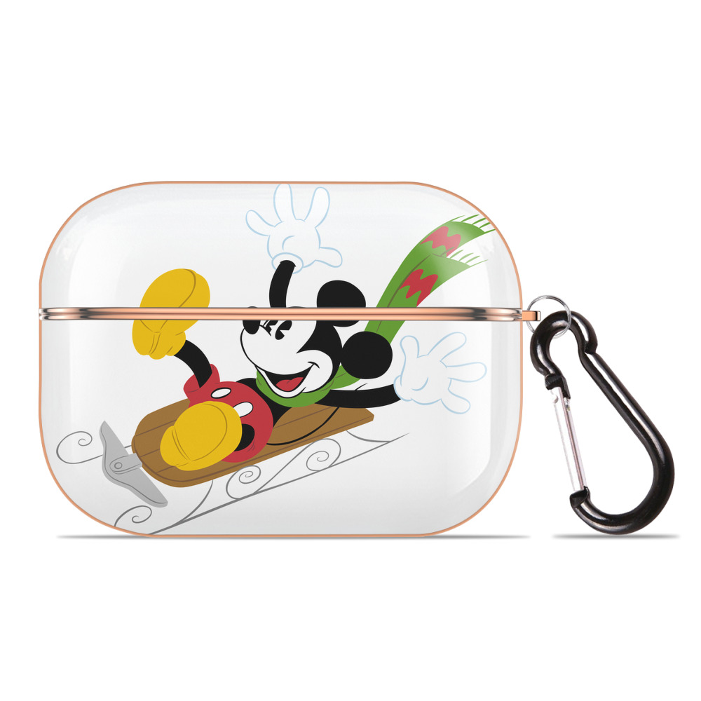 （画像用） ミッキーマウス Mickey Mouse 【AirPods Pro用】ハードシェル保護ケース｜耐衝撃・防指紋・カラビナ付き商品仕様