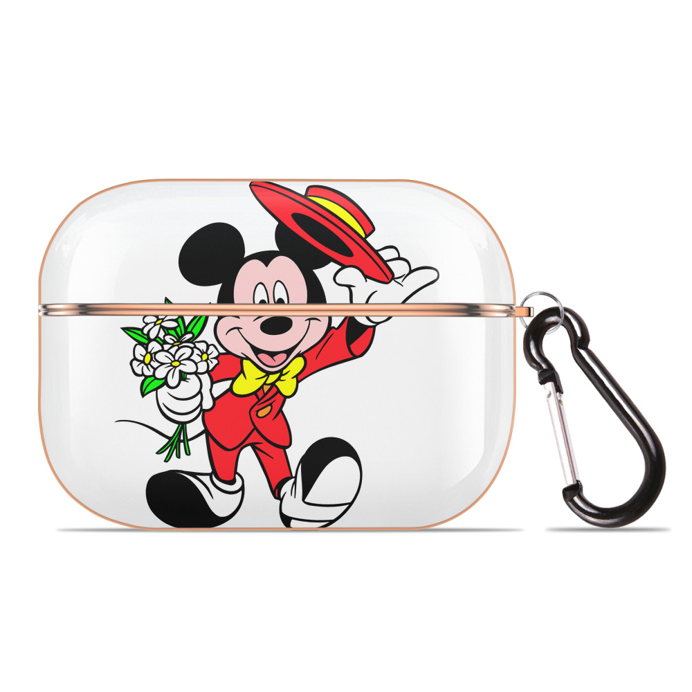 （画像用） ミッキーマウス Mickey Mouse 【AirPods Pro用】ハードシェル保護ケース｜耐衝撃・防指紋・カラビナ付き商品仕様