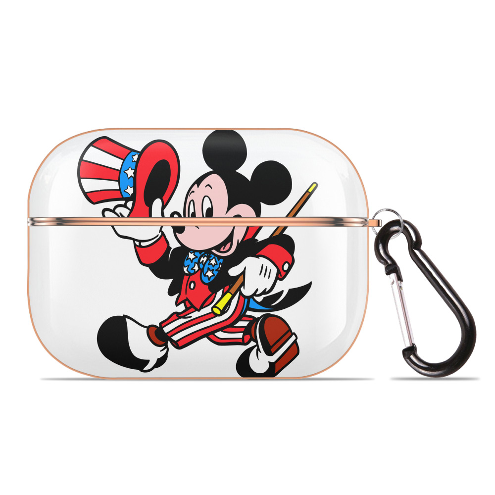（画像用） ミッキーマウス Mickey Mouse 【AirPods Pro用】ハードシェル保護ケース｜耐衝撃・防指紋・カラビナ付き商品仕様