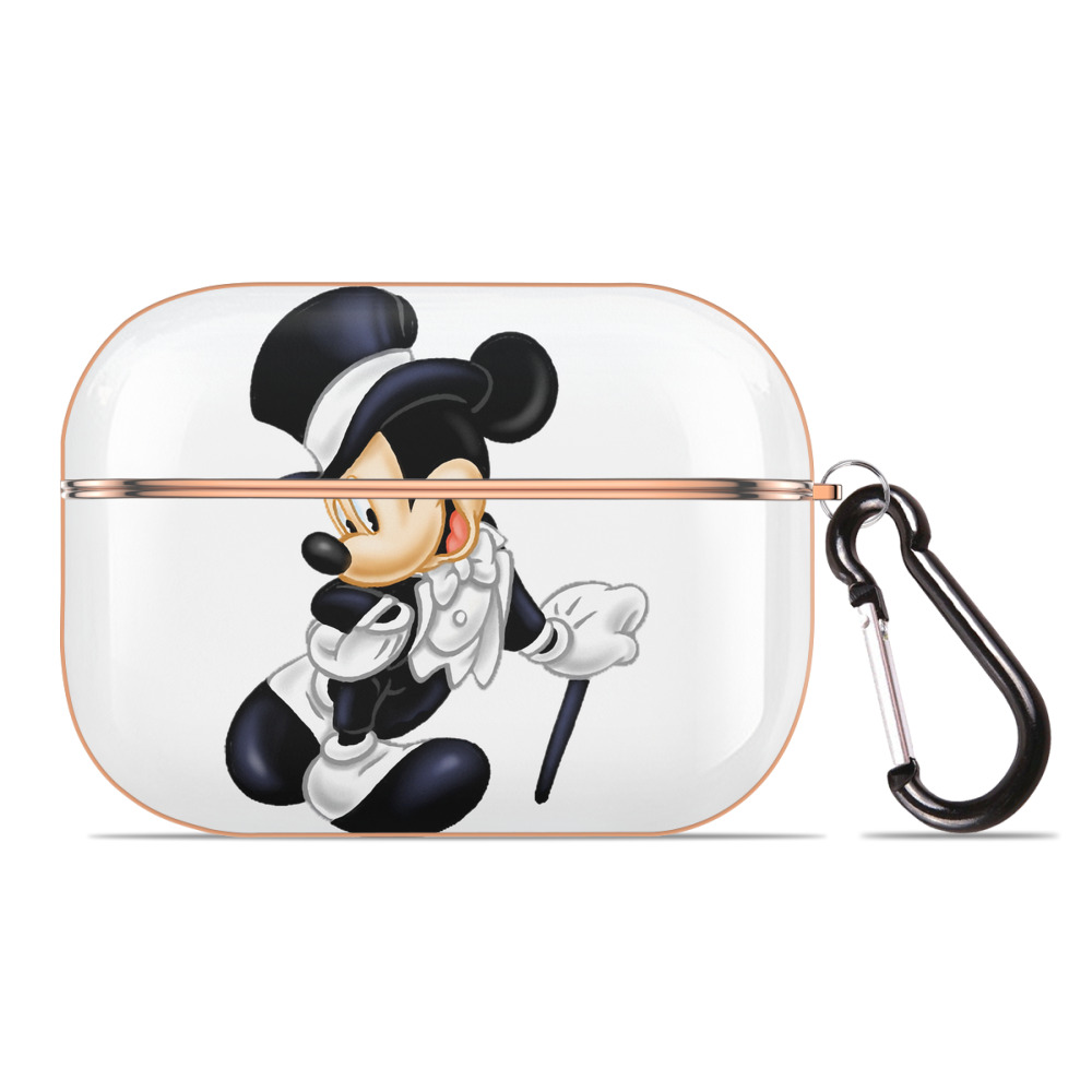 （画像用） ミッキーマウス Mickey Mouse 【AirPods Pro用】ハードシェル保護ケース｜耐衝撃・防指紋・カラビナ付き商品仕様