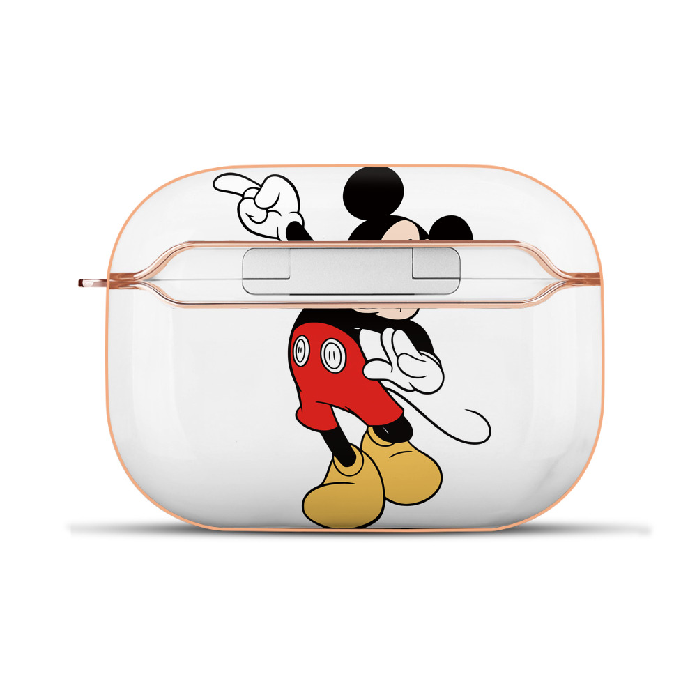 （画像用） ミッキーマウス Mickey Mouse 【AirPods Pro用】ハードシェル保護ケース｜耐衝撃・防指紋・カラビナ付き商品仕様