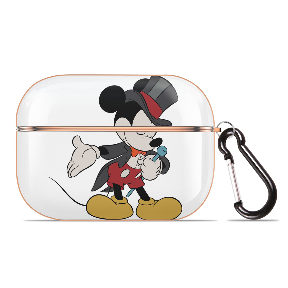 （画像用） ミッキーマウス Mickey Mouse 【AirPods Pro用】ハードシェル保護ケース｜耐衝撃・防指紋・カラビナ付き商品仕様