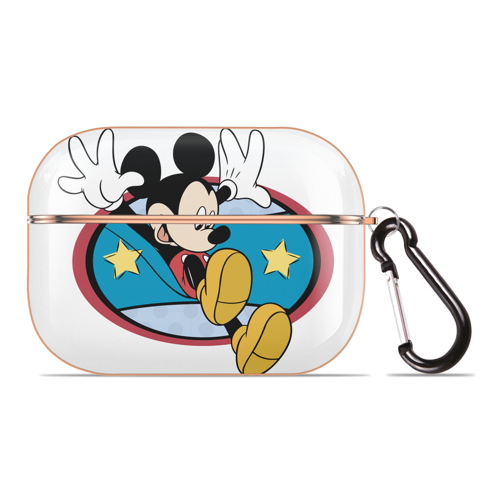 （画像用） ミッキーマウス Mickey Mouse 【AirPods Pro用】ハードシェル保護ケース｜耐衝撃・防指紋・カラビナ付き商品仕様
