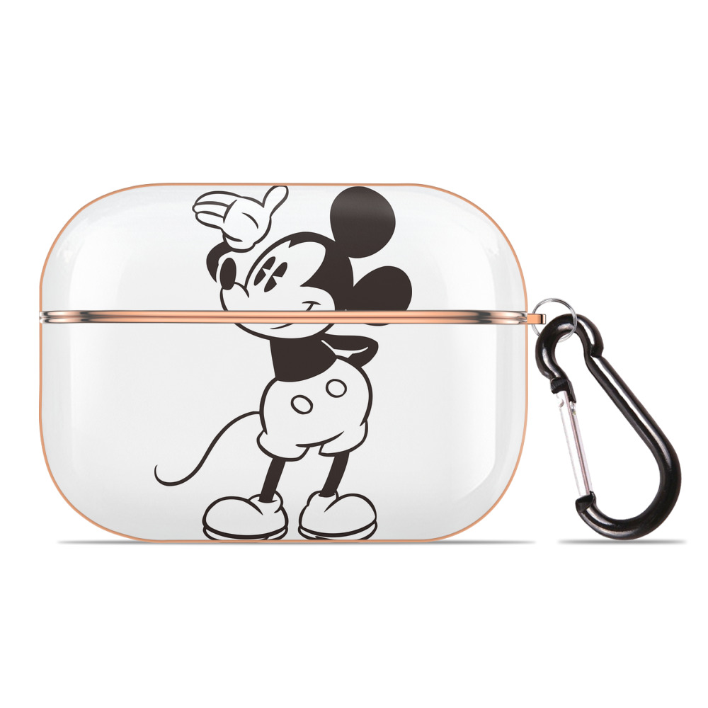 （画像用） ミッキーマウス Mickey Mouse 【AirPods Pro用】ハードシェル保護ケース｜耐衝撃・防指紋・カラビナ付き商品仕様