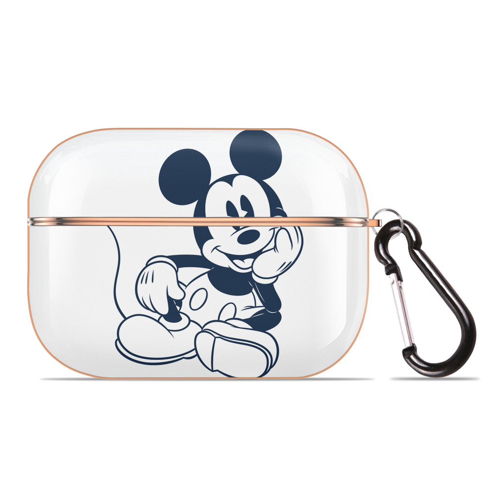 （画像用） ミッキーマウス Mickey Mouse 【AirPods Pro用】ハードシェル保護ケース｜耐衝撃・防指紋・カラビナ付き商品仕様