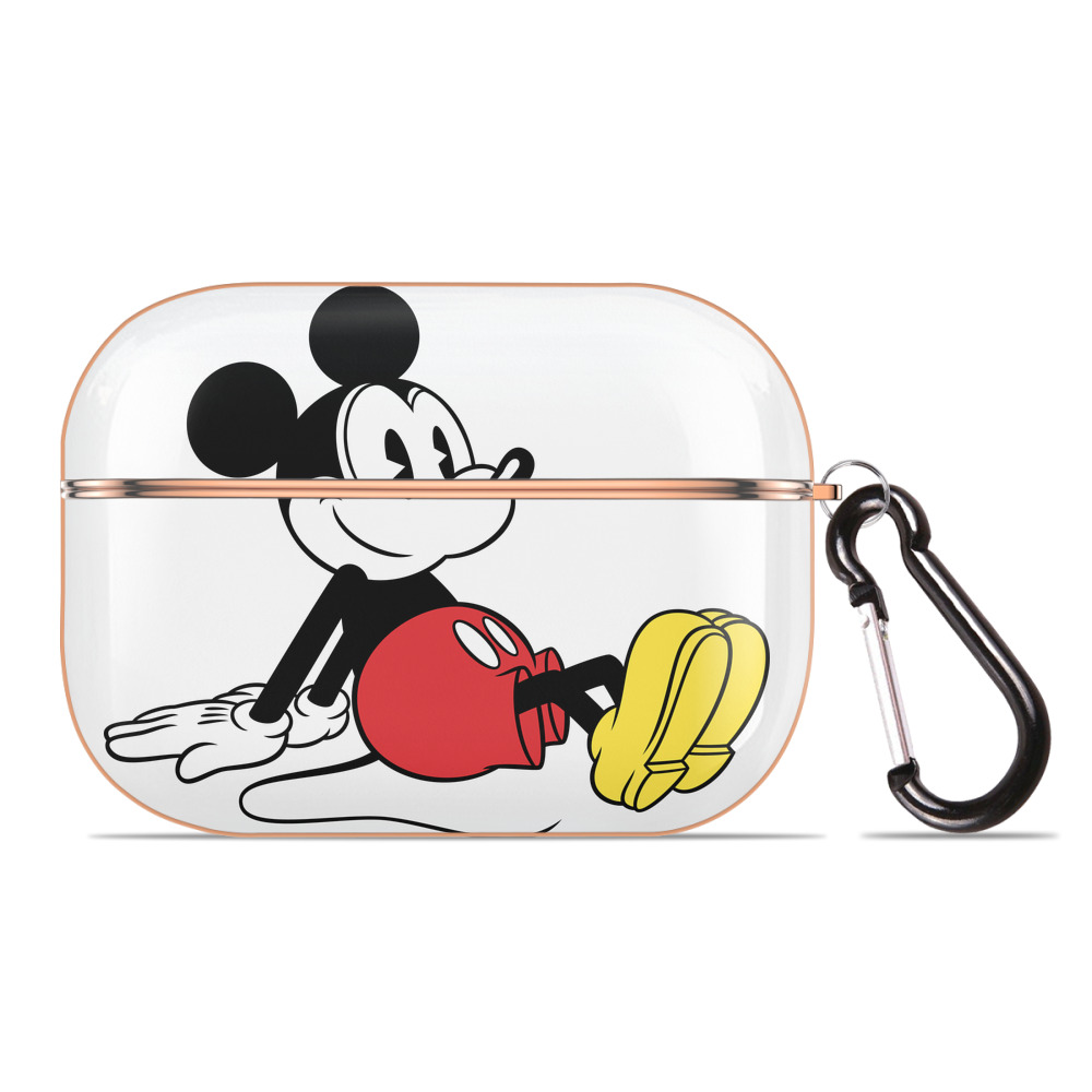 （画像用） ミッキーマウス Mickey Mouse 【AirPods Pro用】ハードシェル保護ケース｜耐衝撃・防指紋・カラビナ付き商品仕様