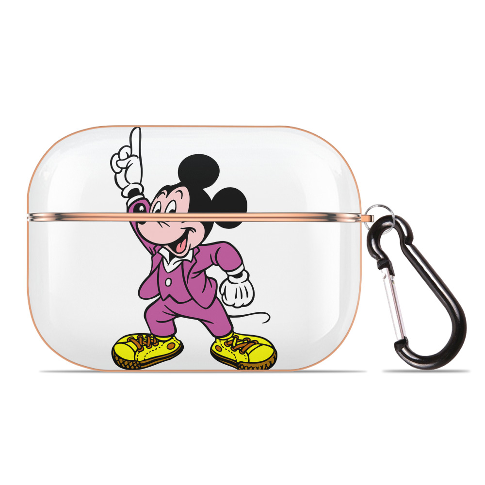 （画像用） ミッキーマウス Mickey Mouse 【AirPods Pro用】ハードシェル保護ケース｜耐衝撃・防指紋・カラビナ付き商品仕様