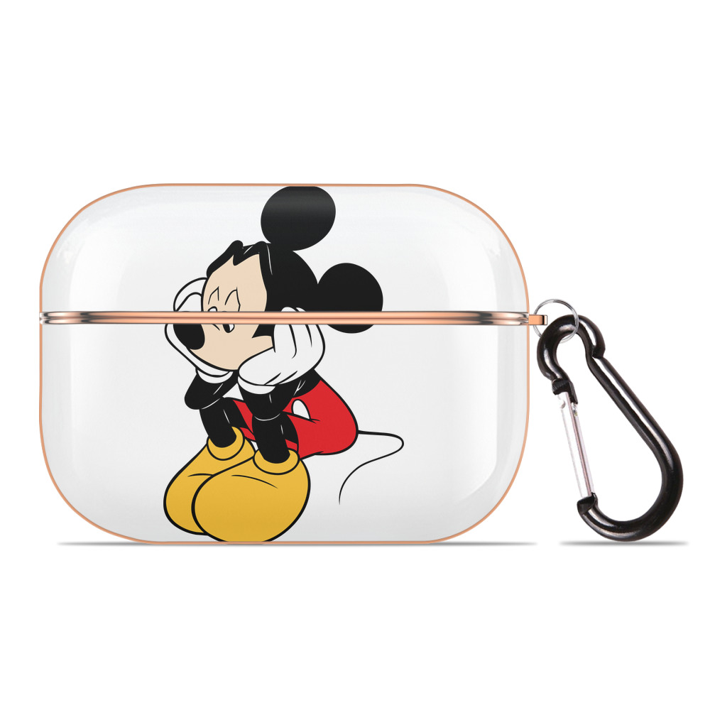 （画像用） ミッキーマウス Mickey Mouse 【AirPods Pro用】ハードシェル保護ケース｜耐衝撃・防指紋・カラビナ付き商品仕様