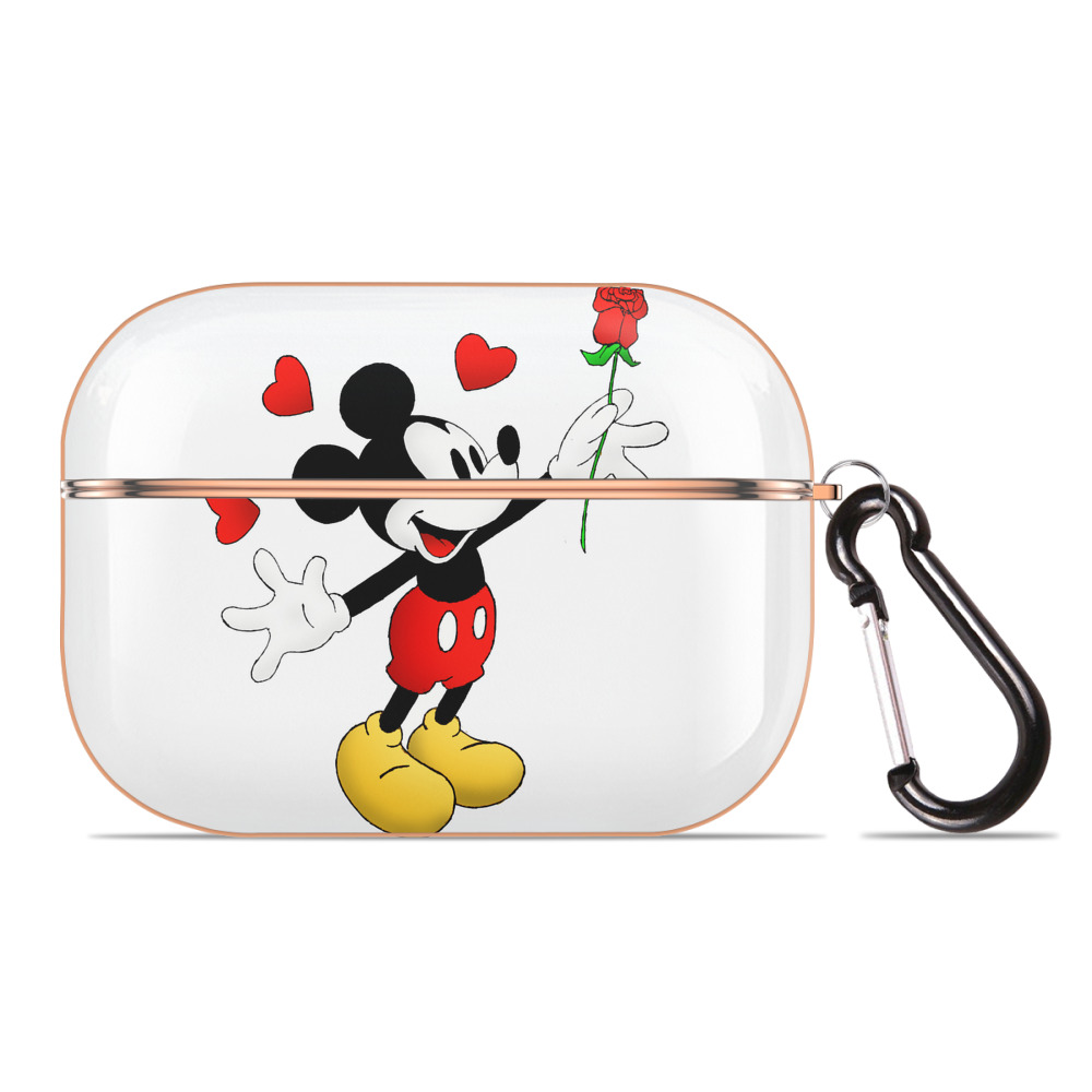 （画像用） ミッキーマウス Mickey Mouse 【AirPods Pro用】ハードシェル保護ケース｜耐衝撃・防指紋・カラビナ付き商品仕様