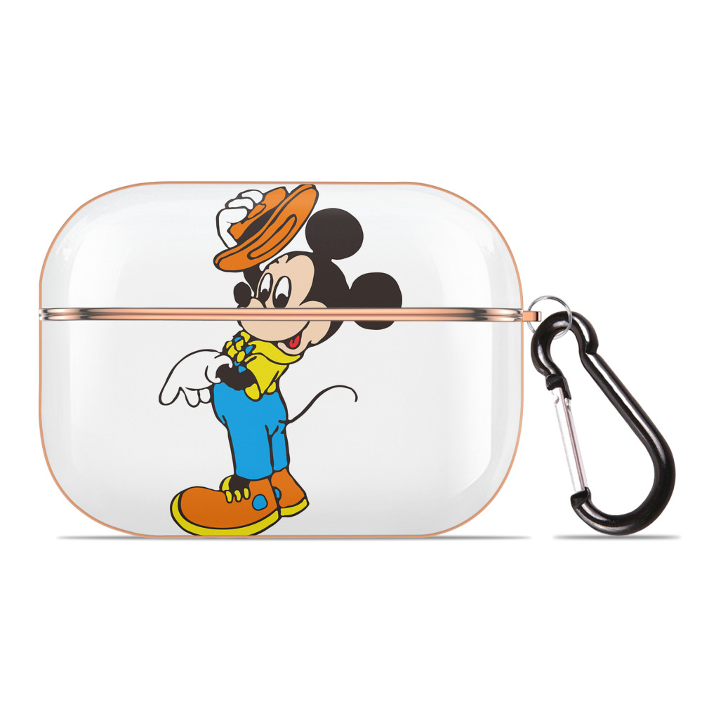 （画像用） ミッキーマウス Mickey Mouse 【AirPods Pro用】ハードシェル保護ケース｜耐衝撃・防指紋・カラビナ付き商品仕様