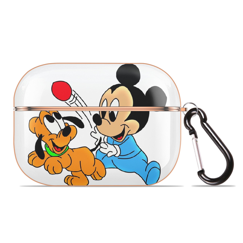 （画像用） ミッキーマウス Mickey Mouse 【AirPods Pro用】ハードシェル保護ケース｜耐衝撃・防指紋・カラビナ付き商品仕様