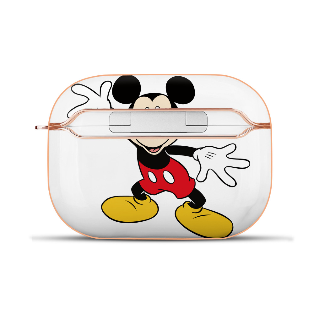（画像用） ミッキーマウス Mickey Mouse 【AirPods Pro用】ハードシェル保護ケース｜耐衝撃・防指紋・カラビナ付き商品仕様