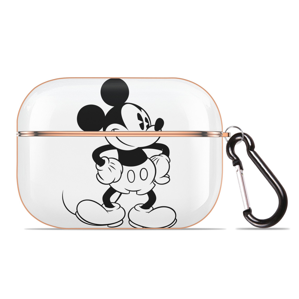 （画像用） ミッキーマウス Mickey Mouse 【AirPods Pro用】ハードシェル保護ケース｜耐衝撃・防指紋・カラビナ付き商品仕様
