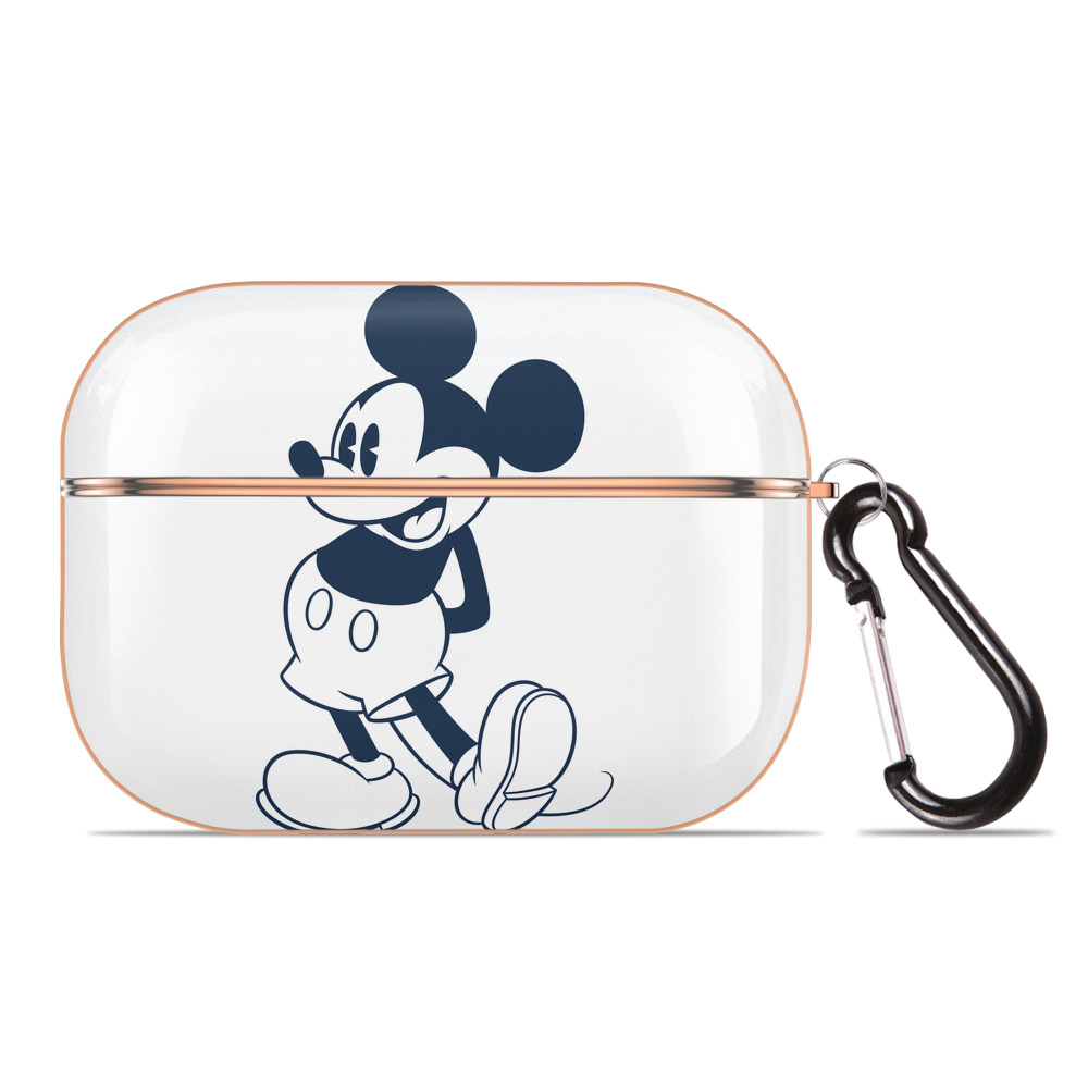 （画像用） ミッキーマウス Mickey Mouse 【AirPods Pro用】ハードシェル保護ケース｜耐衝撃・防指紋・カラビナ付き商品仕様