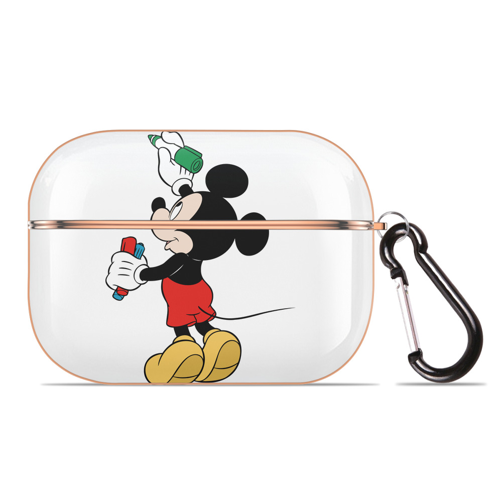 （画像用） ミッキーマウス Mickey Mouse 【AirPods Pro用】ハードシェル保護ケース｜耐衝撃・防指紋・カラビナ付き商品仕様