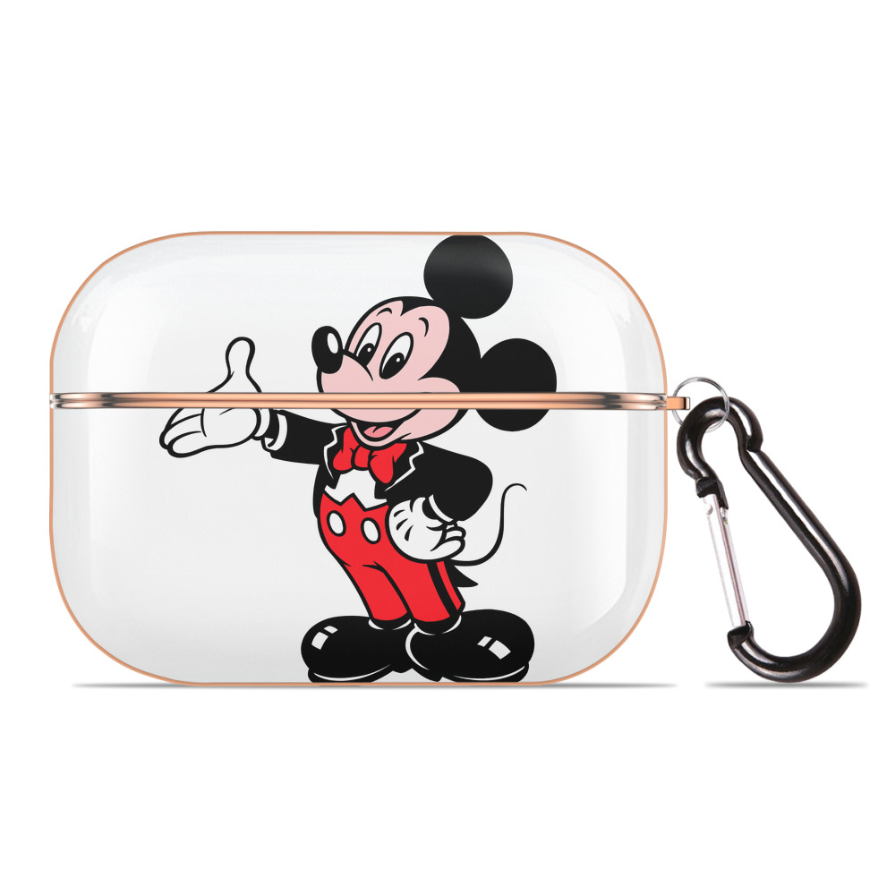 （画像用） ミッキーマウス Mickey Mouse 【AirPods Pro用】ハードシェル保護ケース｜耐衝撃・防指紋・カラビナ付き商品仕様