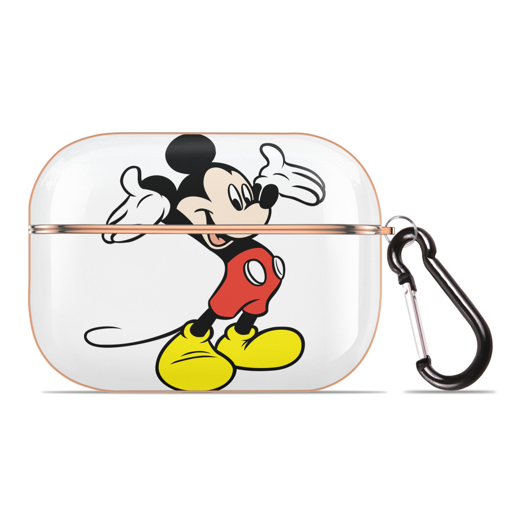 （画像用） ミッキーマウス Mickey Mouse 【AirPods Pro用】ハードシェル保護ケース｜耐衝撃・防指紋・カラビナ付き商品仕様