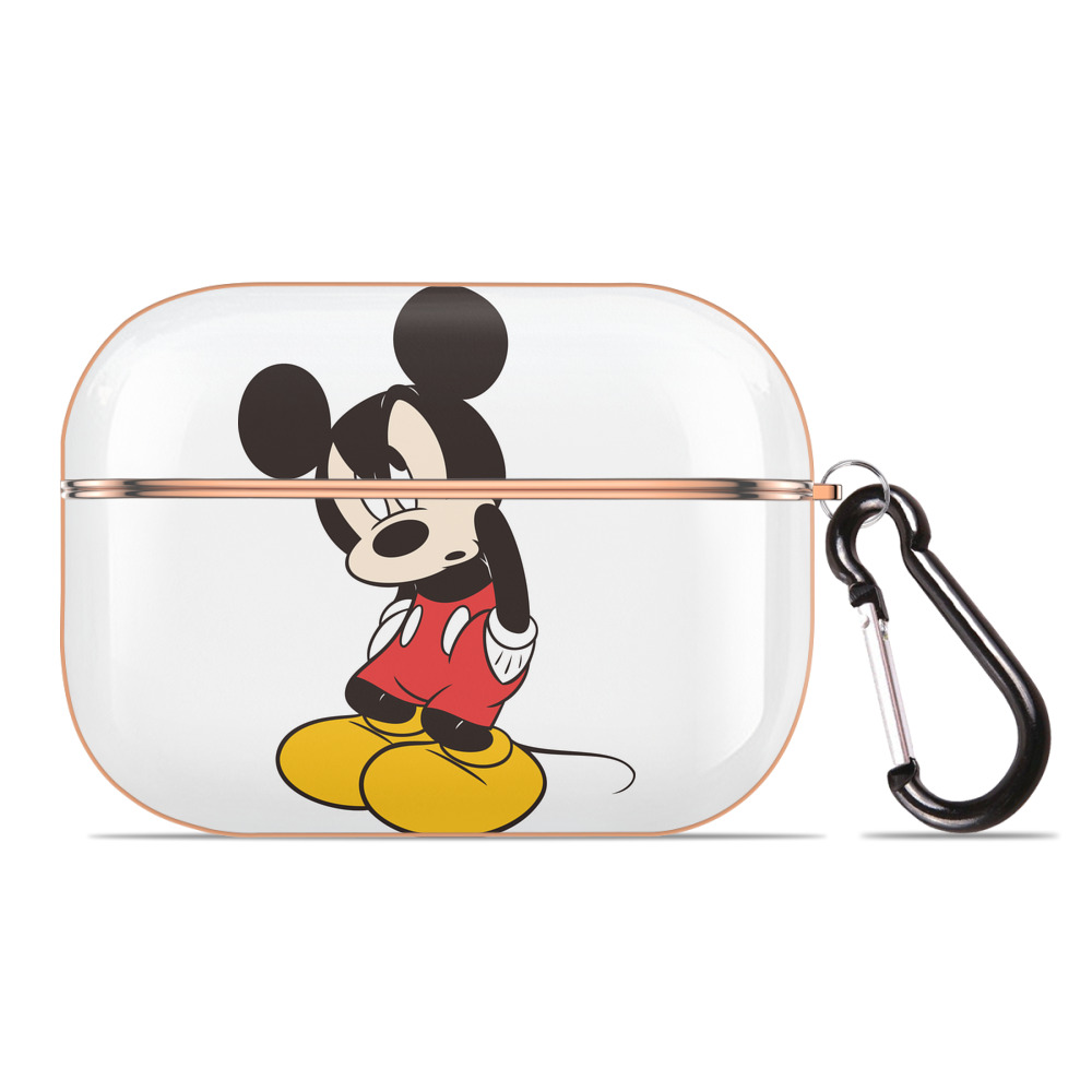 （画像用） ミッキーマウス Mickey Mouse 【AirPods Pro用】ハードシェル保護ケース｜耐衝撃・防指紋・カラビナ付き商品仕様