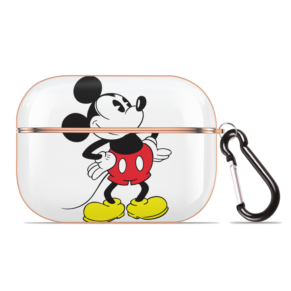 （画像用） ミッキーマウス Mickey Mouse 【AirPods Pro用】ハードシェル保護ケース｜耐衝撃・防指紋・カラビナ付き商品仕様