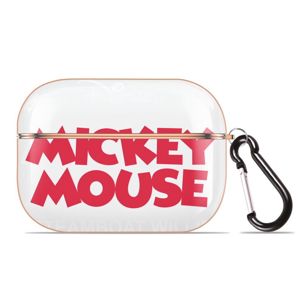（画像用） ミッキーマウス Mickey Mouse 【AirPods Pro用】ハードシェル保護ケース｜耐衝撃・防指紋・カラビナ付き商品仕様