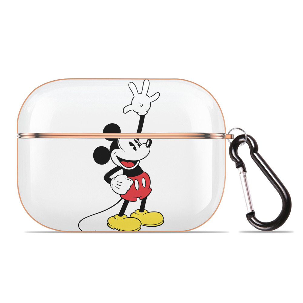 （画像用） ミッキーマウス Mickey Mouse 【AirPods Pro用】ハードシェル保護ケース｜耐衝撃・防指紋・カラビナ付き商品仕様