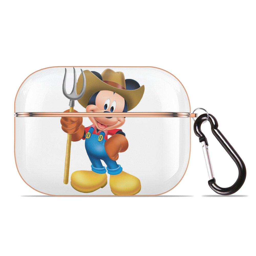 （画像用） ミッキーマウス Mickey Mouse 【AirPods Pro用】ハードシェル保護ケース｜耐衝撃・防指紋・カラビナ付き商品仕様
