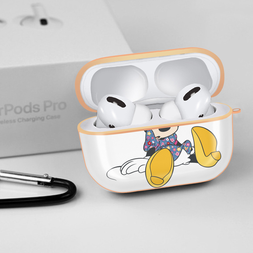 ミッキーマウス Mickey Mouse 【AirPods Pro用】ハードシェル保護ケース｜耐衝撃・防指紋・カラビナ付き商品仕様