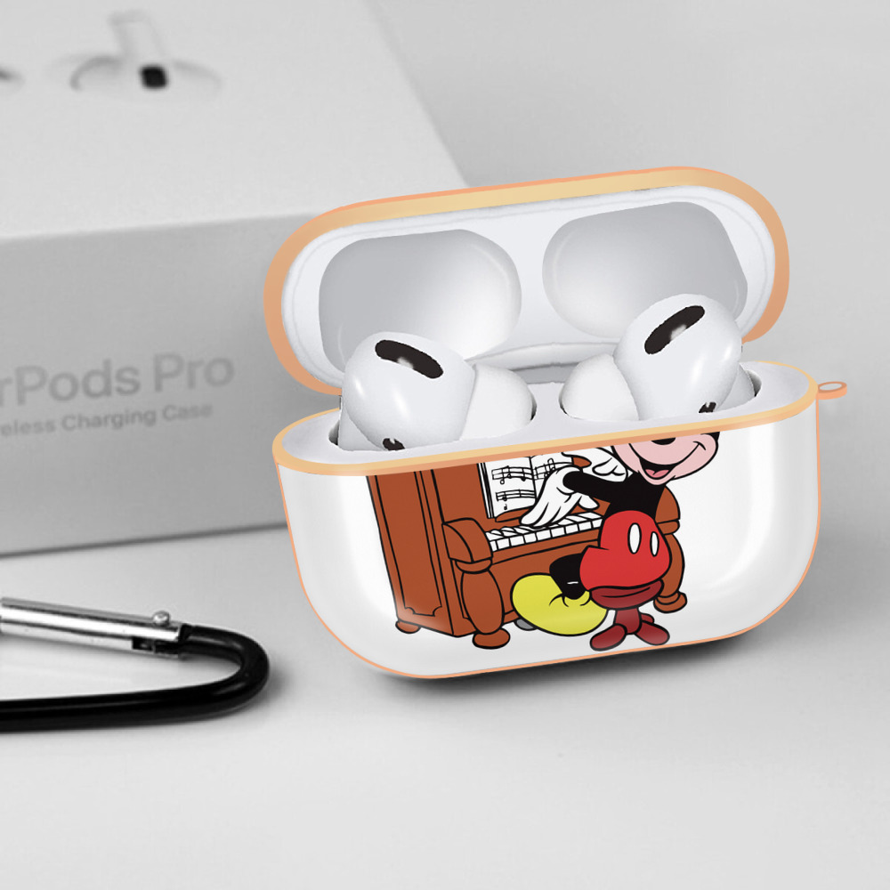 ミッキーマウス Mickey Mouse 【AirPods Pro用】ハードシェル保護ケース｜耐衝撃・防指紋・カラビナ付き商品仕様