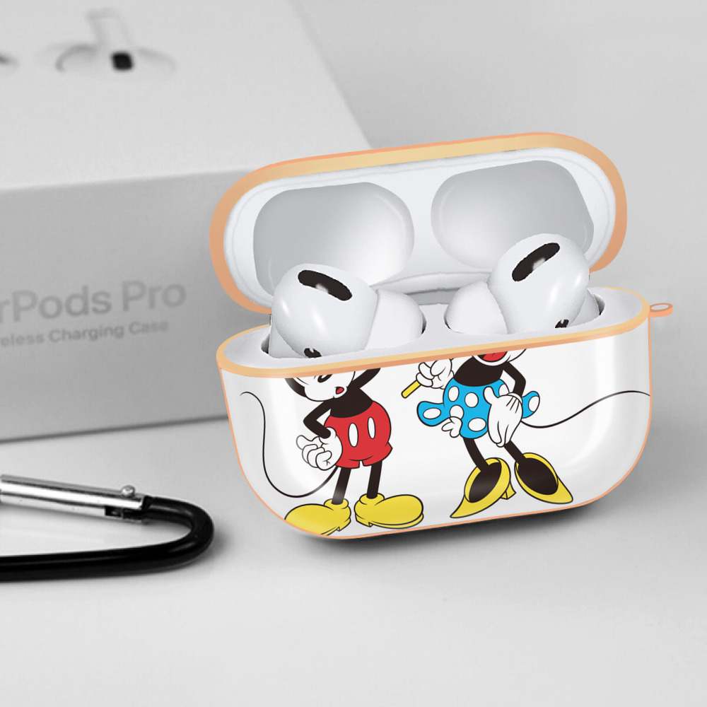 ミッキーマウス Mickey Mouse 【AirPods Pro用】ハードシェル保護ケース｜耐衝撃・防指紋・カラビナ付き商品仕様