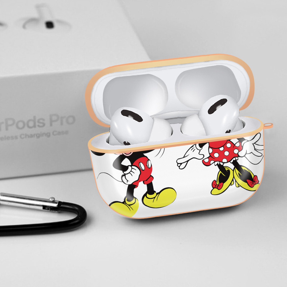 ミッキーマウス Mickey Mouse 【AirPods Pro用】ハードシェル保護ケース｜耐衝撃・防指紋・カラビナ付き商品仕様