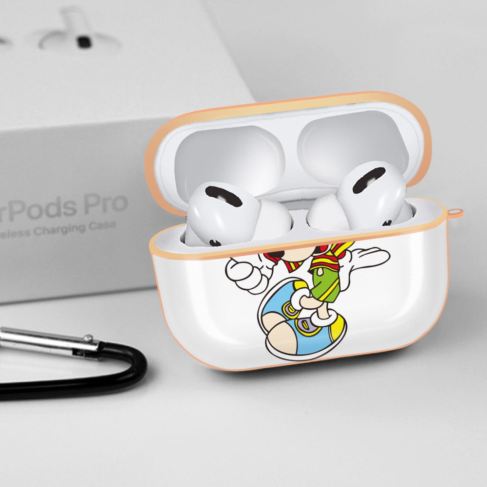 ミッキーマウス Mickey Mouse 【AirPods Pro用】ハードシェル保護ケース｜耐衝撃・防指紋・カラビナ付き商品仕様
