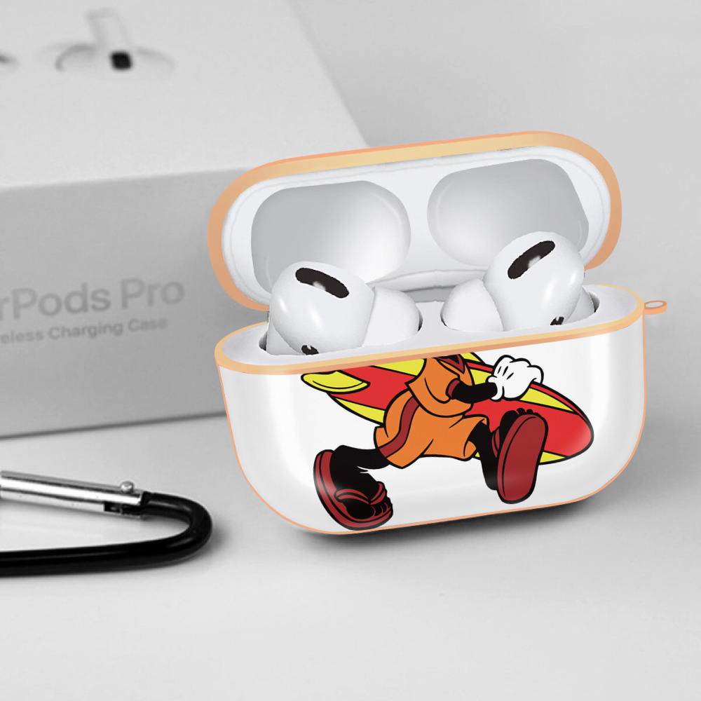 ミッキーマウス Mickey Mouse 【AirPods Pro用】ハードシェル保護ケース｜耐衝撃・防指紋・カラビナ付き商品仕様