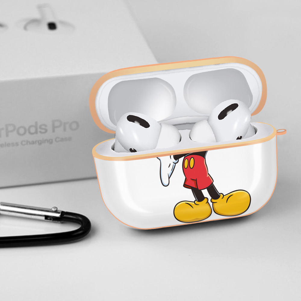 ミッキーマウス Mickey Mouse 【AirPods Pro用】ハードシェル保護ケース｜耐衝撃・防指紋・カラビナ付き商品仕様
