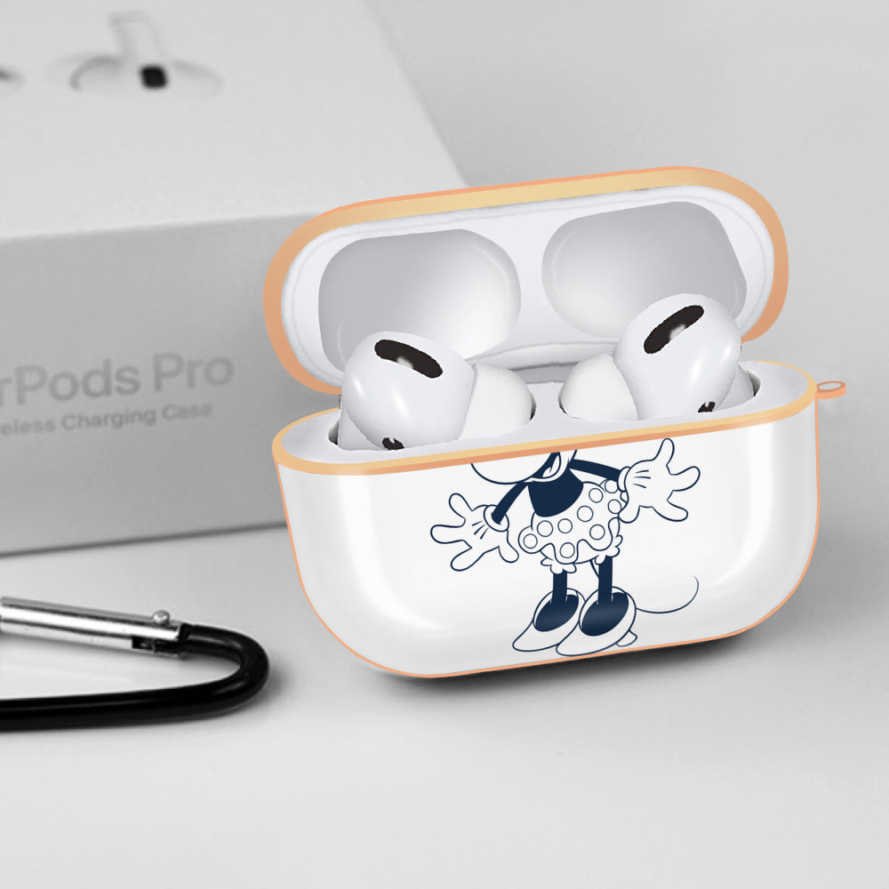 ミッキーマウス Mickey Mouse 【AirPods Pro用】ハードシェル保護ケース｜耐衝撃・防指紋・カラビナ付き商品仕様