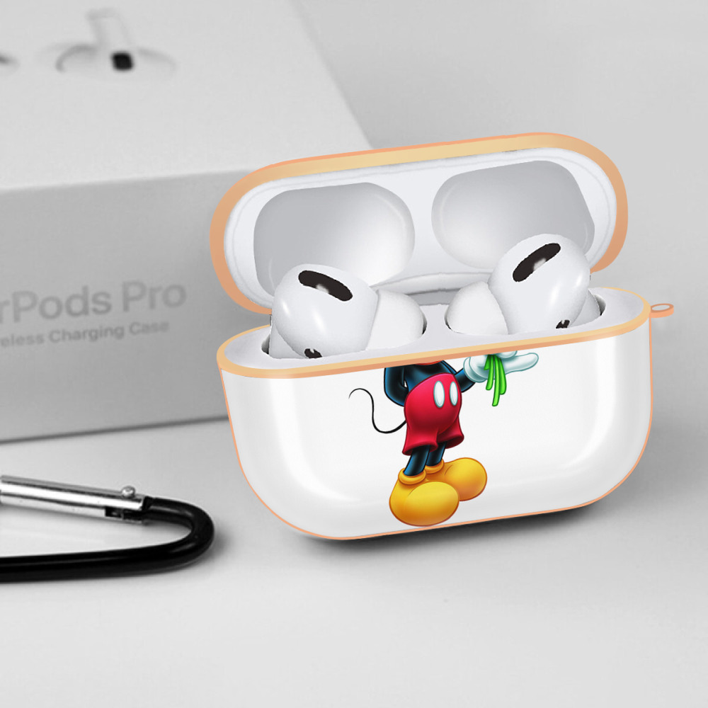 ミッキーマウス Mickey Mouse 【AirPods Pro用】ハードシェル保護ケース｜耐衝撃・防指紋・カラビナ付き商品仕様