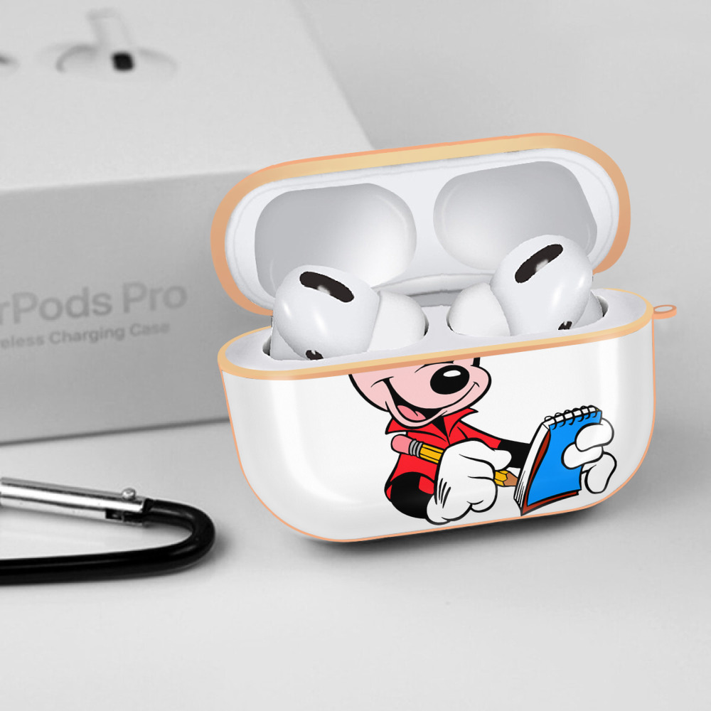 ミッキーマウス Mickey Mouse 【AirPods Pro用】ハードシェル保護ケース｜耐衝撃・防指紋・カラビナ付き商品仕様